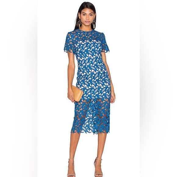 KEEPSAKE the Label Dresses & Skirts - KEEPSAKE the Label Azure Blue Lace Sheath Dress